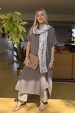 Made in Italy Paulo Pillow Cotton Shirt Dress Mocha